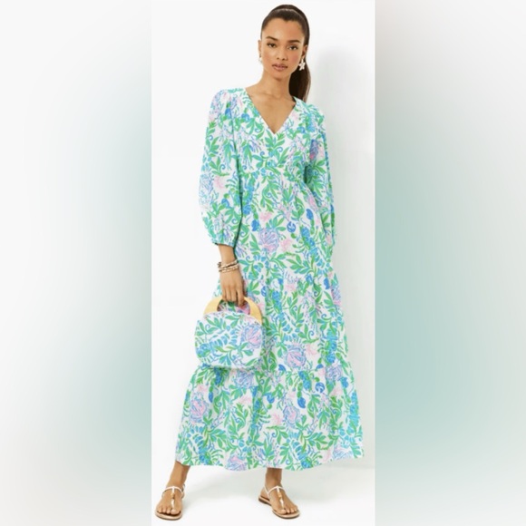 Lilly Pulitzer Dresses & Skirts - Lilly Pulitzer Deacon 3/4 Sleeve V-Neck dress NWOT (Size 8)